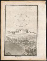 ca 1700 Offen - Buda várának látképe. rézmetszet megjelent: Birckenstein/Pürckenstein, Anthon Ernst Burckhard von: Auslesener Anfang zu denen höchst=nützlichen Matematischen Wissenschaften...Sammt einem Anhang oder Beschreibung, Derer...Ungarischen Städten... Augspurg, 1731, Mertz und Mayer. 100x160 mm