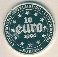 Európa 1996. 10€ Ag "Luxemburg - Vianden vára" T:PP Tanúsítvánnyal!