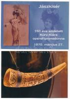 6 db VEGYES magyar képeslap: színésznők és Jász emlékek