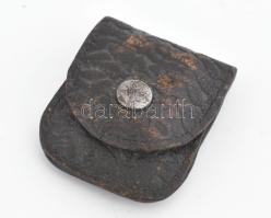 Hutter és Schrantz réz szövőipari szövetsűrűség vizsgáló, tokjában, csukva cca 2.5x2 cm