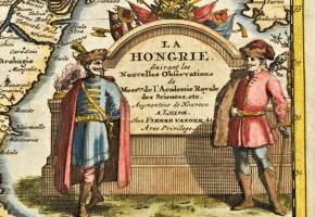 1714 La Hongrie Suivant les nouvelles observations de Messrs ... Magyarország térképe. Színezett réz...