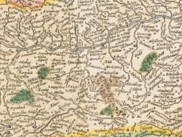 1595 Austria archiducatus - Ausztria és Magyarország egy része, pl a Ferfő tó színezett rézmetetszet...