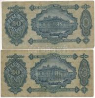 1930. 20P (2x) T:F,VG folt, kis szakadás
Adamo P11
