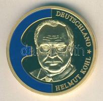 Németország 1998. "Európa-Helmut Kohl" aranyozott bicolor emlékérem T:PP Tanúsítvánnyal!