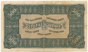 1923. 500K "5A 001 139726", "Magyar Pénzjegynyomda Rt. Budapest" nyomdahely jelö...