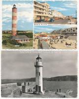 25 db VEGYES francia képeslap vegyes minőségben: világítótorony / 25 mixed French postcards in mixed quality: lighthouses