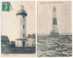 25 db VEGYES francia képeslap vegyes minőségben: világítótorony / 25 mixed French postcards in mixed...