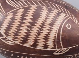 Ásvány vagy kőedény tojás, hibátlan, m: 7 cm