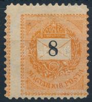 1889 8kr 11 1/2 fogazással, látványosan elfogazva