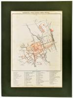 cca 1910 Szombathely rt város térképe. Kogutowitz. Paszpartuban 26x39 cm