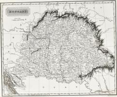 1823 Hungary - Magyarország acélmetszetű térképe. Arrowsmith. Lomgman, London. Paszpartuban 250x210 mm