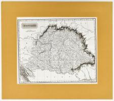 1823 Hungary - Magyarország acélmetszetű térképe. Arrowsmith. Lomgman, London. Paszpartuban 250x210 ...