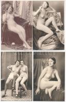 43 db RÉGI használatlan erotikus képeslap és nyomtatvány meztelen hölgyekkel / 43 pre-1950 unused erotic vintage postcards and cards with nude ladies