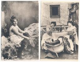 43 db RÉGI használatlan erotikus képeslap és nyomtatvány meztelen hölgyekkel / 43 pre-1950 unused er...