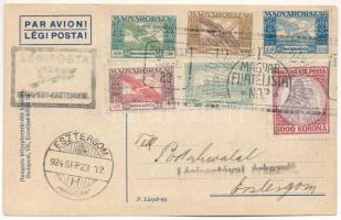 1924 Budapest-Esztergom, Első Magyar Filatelista Nap, Posta repülés / First Hungarian Philatelist Da...