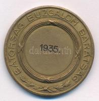 1935. "Magyar Testgyakorlók Köre - MTK / Bátorság, Buzgalom, Barátság" bronz díjérem, háto...