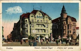 1931 Nagyvárad, Oradea; Palatul Vulturul Negru / Fekete Sas palota, üzletek / palace, shops (b)