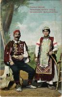 Dalmáciai népviselet / Costumi dalmati / Dalmatinska narodna nosnja / Dalmatinische Nationaltrachten / Croatian folklore, traditional costumes from Dalmatia. G. Predolin (Arbe, Rab) (EK)