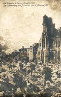 Eine Ruhmestat der Berlinger Kriegsfreiwilligen: Die Erstürmung von Dixmuiden am 10. November 1914. / WWI German military art postcard