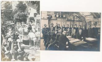 24 db RÉGI francia fotó képeslap: családi fotók, városképek, csoportképek / 24 pre-1945 French photo...