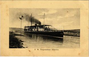 SMS Sekretär (később SM Tb 27) Osztrák-Magyar Haditengerészet Schichau-osztályú torpedónaszádja / K.u.K. Kriegsmarine SM Torpedoboot Sekretär / Austro-Hungarian Navy Sekretär (later Tb 27) Schichau-class torpedo boat. G. Fano, Pola 1910-11. 219. (EK)