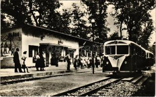 1958 Budapest II. Hűvösvölgy, Úttörővasút, Előre állomás, kiadja a Képzőművészeti Alap Kiadóvállalat