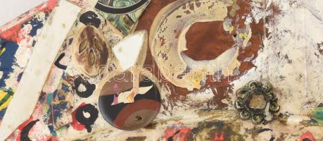 Bada Dada (Bada Tibor, 1963-2006): Tekerős objekt (cím nélkül). Vegyes technika, kollázs, applikáció...