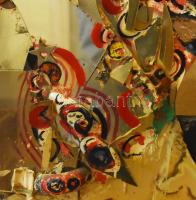 Bada Dada (Bada Tibor, 1963-2006): Tükrös kép (cím nélkül). Vegyes technika, kollázs, applikáció (tü...