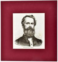 cca 1850 Bogovics Imre (horvátúl Mirkó) (1816-?) horvát-miniszteri államtitkár. fametszet paszpartub...