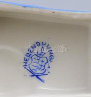 1939, Herendi Térdelő Király votív szobor. Terv.: Gácser Kata. Kézzel festett, jelzett, kis kopással...