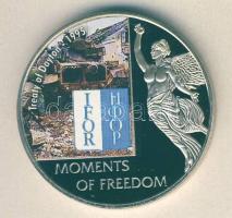 Libéria 2006. 10$ "Szabadság pillanatai - Dayton-i szerződés 1995." multicolor T:PP Liberia 2006. 10 Dollars "Moments of Freedom-Treaty of Deyton 1995." multicolor C:PP