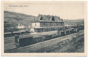 1915 Kőrösmező, Körösmező, Jaszinya, Jasina, Yasinia; vasútállomás, vonatok / railway station, trains