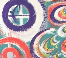 Bada Dada (Bada Tibor, 1963-2006): Lyukas kép (cím nélkül). Olaj, farost. Jelzés nélkül. Szélein kis...