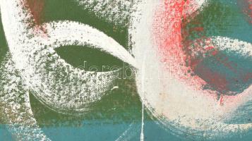 Bada Dada (Bada Tibor, 1963-2006): Lyukas kép (cím nélkül). Olaj, farost. Jelzés nélkül. Szélein kis...