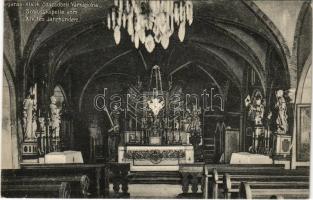 Fogaras, Fagaras; XIV. századbeli várkápolna belső. Fleissig Jakab és fia kiadása / castle chapel interior from the 14th century