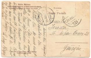 1928 Málnásfürdő, Malnas Bai; Grota de acid carbon si Baile calde de namol / Szénsavas Grota és Mele...