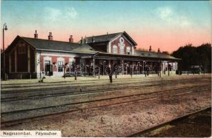 1912 Nagyszombat, Tyrnau, Trnava; vasútállomás / Stanica / railway station