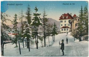 1930 Predeál, Predeal; Amatori de Ski / síelők, téli sport / ski enthusiasts, winter sport (r)