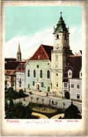 Pozsony, Pressburg, Bratislava; Fő tér, Városháza / main square, town hall