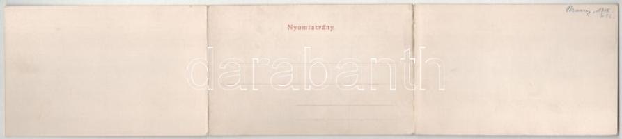 Pozsony, Pressburg, Bratislava; 3-részes kinyitható panorámalap / 3-tiled folding panoramacard (r)