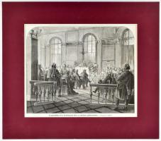 A régi Képviselőház 1867-ben fametszet paszpartuban 25x20 cm