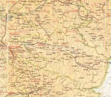 cca 1900-1910 A nagyváradi latin szertartású egyházmegye térképe, 1:200.000, Nagyvárad, Sonnenfeld A...