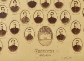 1892-1893 Theresiaum/Bécsújhelyi Katonai Akadémia végzőseinek (1892-1893) tablófotója, fotó kartonon...