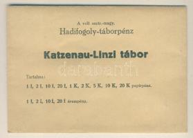 Ausztria/Katzenau hadifogolytábor DN 1h, 2h, 10h, 20h, 1K, 2K, 5K, 10K, 20K szükségbankjegyek, ritka...