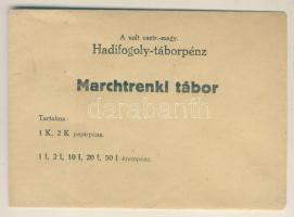 Ausztria/Marchtrenk hadifogolytábor DN 1K, 2K szükségbankjegyek, ritka magyar nyelvű propaganda isme...