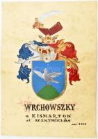 cca 2000 össz. 3 nemesi család címere, az egyik Aranyosi Töttösi Töltéssy, kézzel festett, szarvasbő...