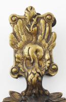 Szecessziós bronz hamuzó, pelikán díszítménnyel, kopással, m: 15x12x14 cm