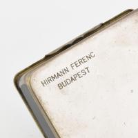 Hirmann Ferenc Budapest art deco cigarettatöltő, kopással, 11x9,5 cm