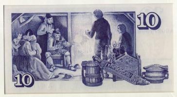 Izland 1981. 10K dekoratív, nagyalakú bankjegyes, bélyeges borítékon, bélyegblokkal T:I