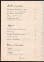 cca 1960-1970 Stanglwirt Tirol német nyelvű ét- és itallap